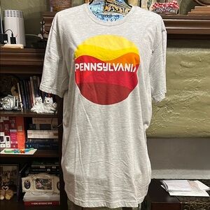 Gray and Red Short Sleeve Tees with Bold Graphics